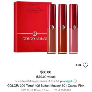 GIORGIO ARMANI lip maestro 3-pieces